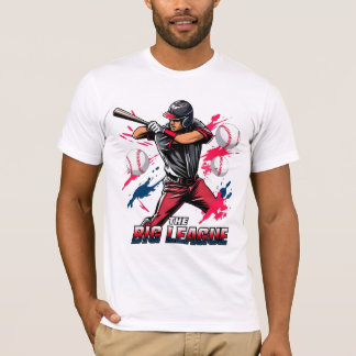 T-shirt "La Grande Ligue" Action dynamique de batteur de b