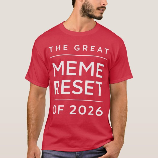 T-shirt La Grande Réinitialisation des Mèmes de 2026 Inter (Devant)