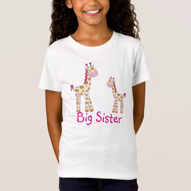 T-Shirt La Grande Soeur des Giraffes Roses (Devant)