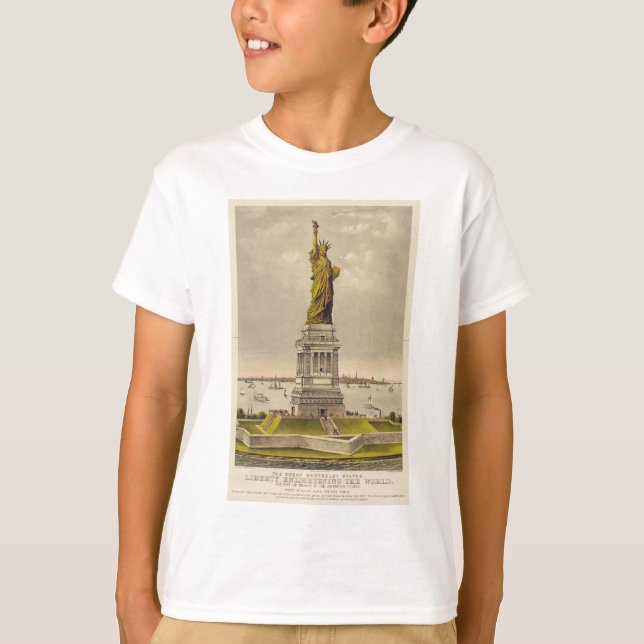 T-shirt La grande statue de Bartholdi de la liberté (Devant)