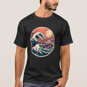 T-shirt La grande vague au large de Kanagawa Japon Art Sun