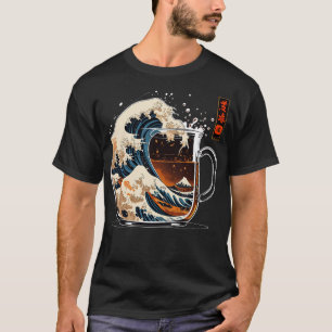 T-shirt La grande vague de café