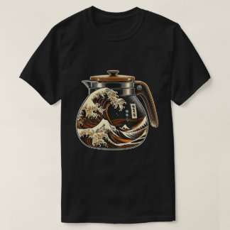 T-shirt La Grande Vague De Café Japonais I Love Café