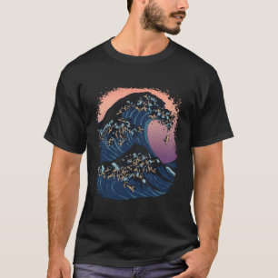 T-shirt La Grande Vague De Carlins Par Huebucket