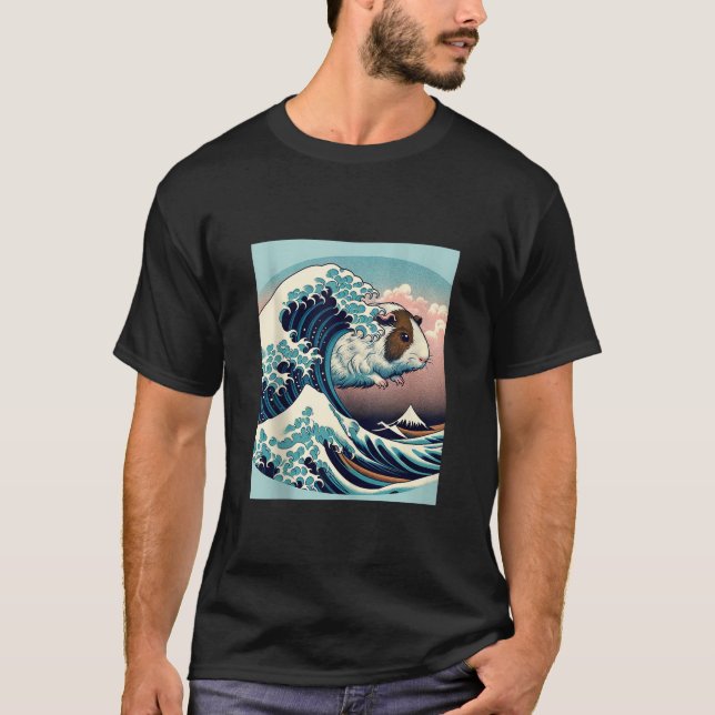 T-shirt La Grande Vague de la Guinée Porc mignonne animal  (Devant)