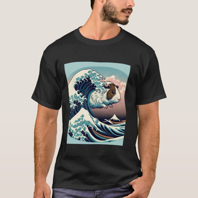 T-shirt La Grande Vague de la Guinée Porc mignonne animal  (Devant)