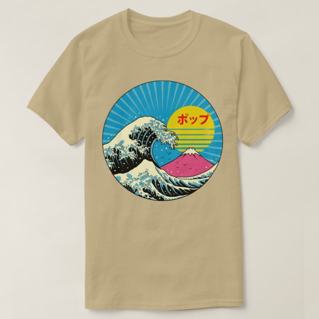 T-shirt La grande vague de pop (Design devant)