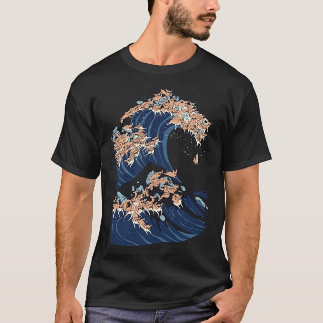 T-shirt La Grande Vague Du Chihuahua (Devant)