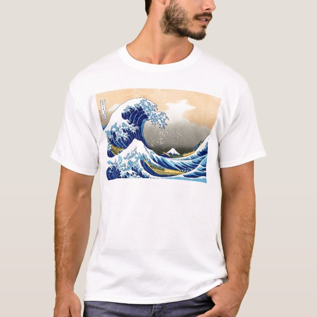 T-shirt La grande vague - Hokusai (Devant)