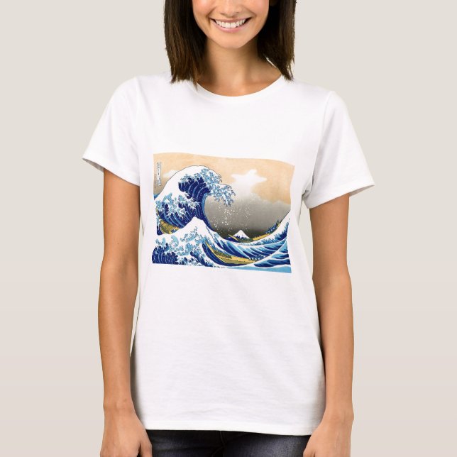 T-shirt La grande vague - Hokusai (Devant)