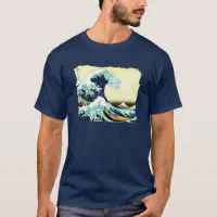 T shirt La grande vague outre de Kanagawa Zazzle.fr