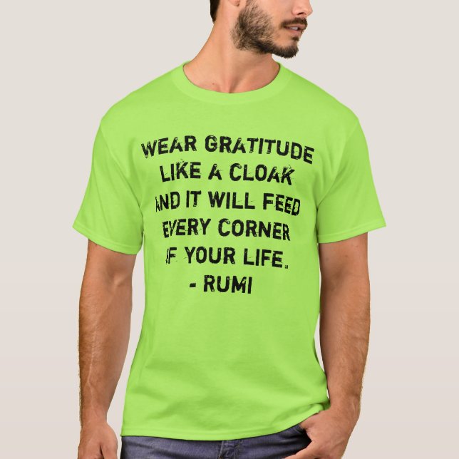 T-shirt La gratitude d'usage aiment une pièce en t (Devant)