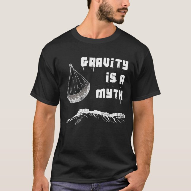 T-shirt La gravité est un mythe Le parapente (Devant)