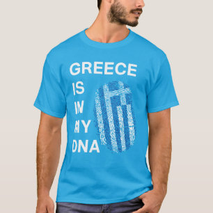 T-shirt La Grèce est dans mon ADN empreintes digitales Pat