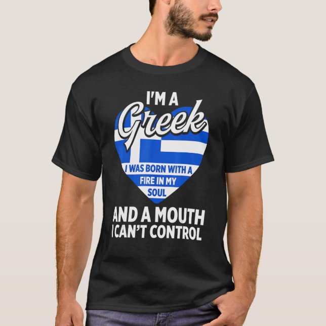 T-shirt La Grèce Pour La Fière Grecque Racines Aimer La Gr (Devant)