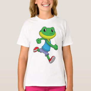 T-shirt La grenouille comme coureur à la course