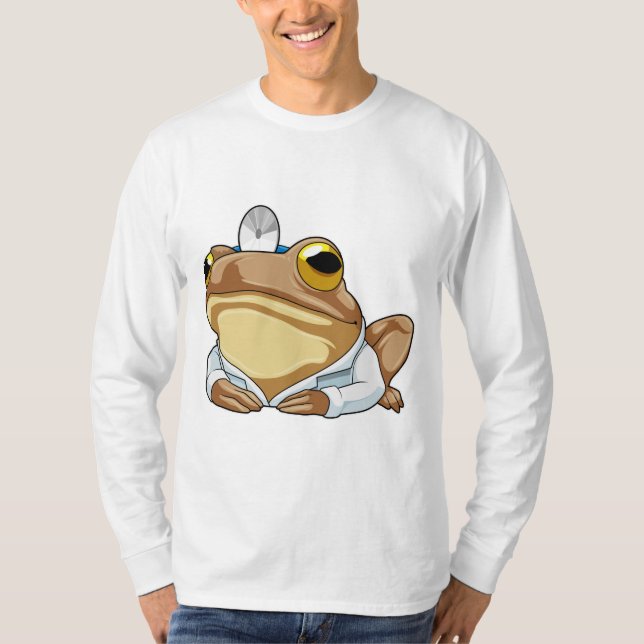 T-shirt La grenouille comme docteur avec le manteau du doc (Devant)