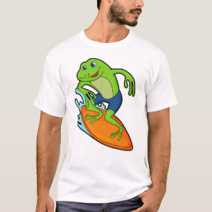 T-shirt La grenouille comme surfeur avec Surfer