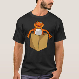 T-shirt La grenouille folle regarde dehors d'une boîte