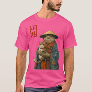 T-shirt La Grenouille Japonaise En Bois Contient Un Chat D