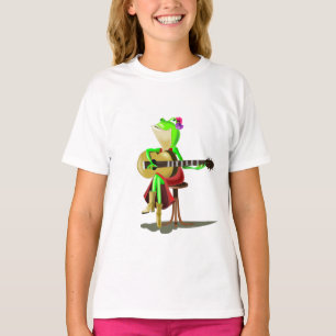 T-shirt La grenouille joue de la guitare -