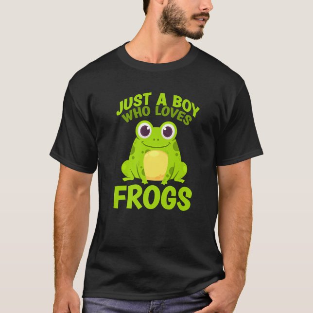 T-shirt La Grenouille Qui Attrape Juste Un Garçon Qui Aime (Devant)