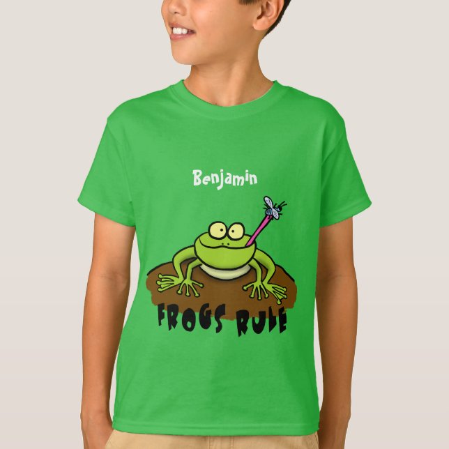 T-shirt La grenouille règle drôle dessin de grenouille ver (Devant)
