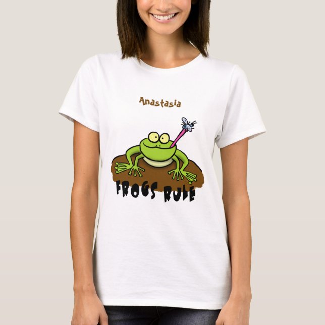 T-shirt La grenouille règle drôle dessin de grenouille ver (Devant)