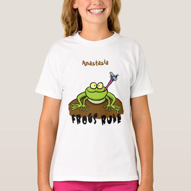 T-shirt La grenouille règle drôle dessin de grenouille ver (Devant)