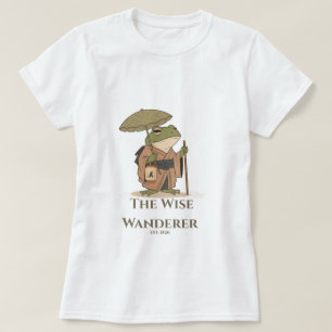 T-shirt La grenouille sage voyageuse avec illustration de 