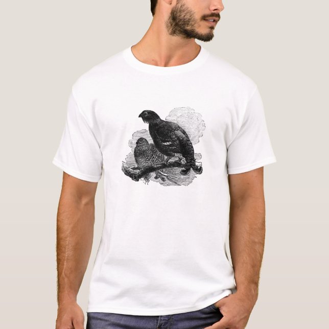T-shirt La grouse noire (Devant)