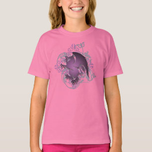 T-shirt La grunge urbaine de griffon de prune d'imaginaire
