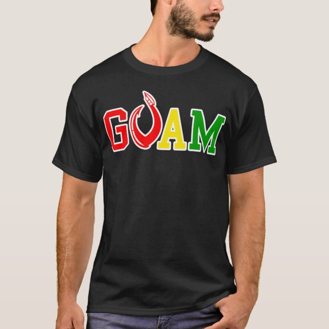 T-shirt La GUAM COURENT le crochet de reggae de 671 îles (Devant)