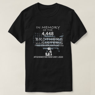 T-shirt La guerre d'Afghanistan en mémoire de 2001-2020