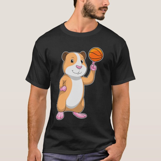 T-shirt La Guinée joue au basket-ball avec le basket-ball. (Devant)