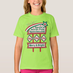 T-shirt La guirlande rétro du Père Noël – Ho Ho Ho Joyeux