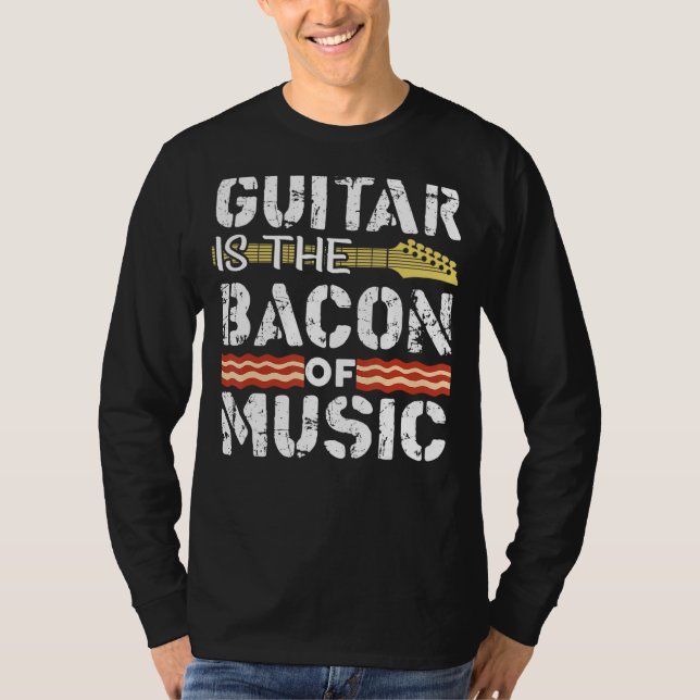 T-shirt La Guitare Est Le Bacon De L'Orchestre De Musique (Devant)