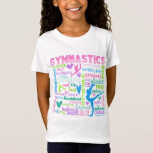 T-Shirt La gymnastique en pastel exprime la typographie