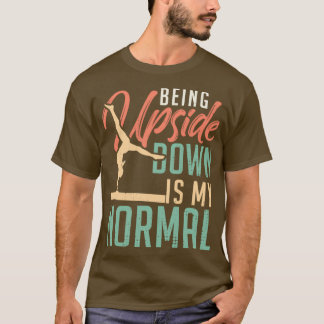 T-shirt La Gymnastique Être À L'envers Est Ma Femme Normal