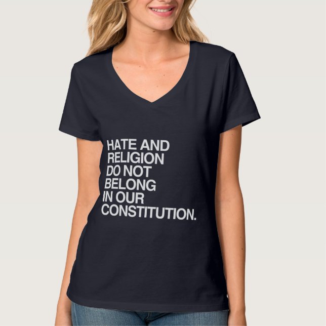 T-shirt LA HAINE ET LA RELIGION N'APPARTIENNENT PAS -.png (Devant)