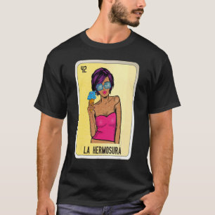 T-shirt La Hermosura Mexicaine Lotterie Cartes de Bingo
