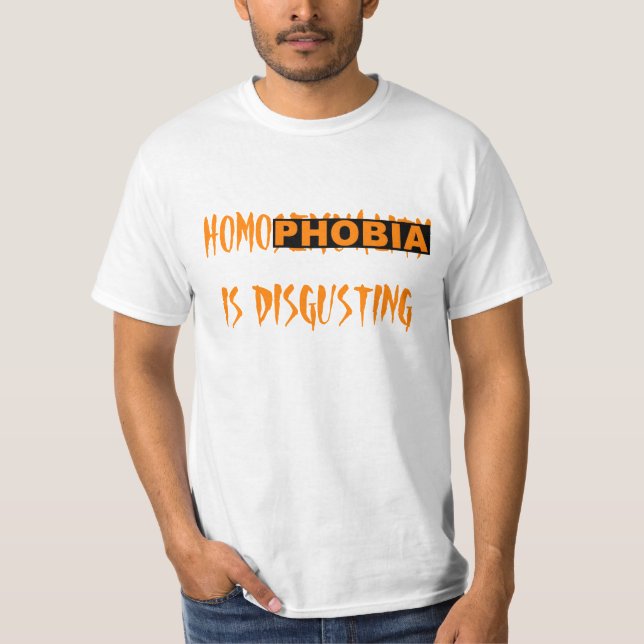 T-shirt La homophobie est répugnante (Devant)