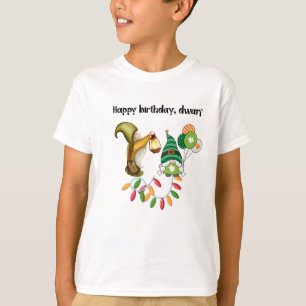 T-shirt La joie d'anniversaire de Tiny Elf dans des couleu