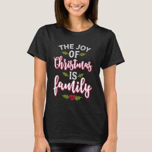 T-shirt La joie de Noël est mignonne pour la famille