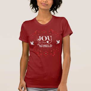 T-shirt La joie des femmes au rouge de Noël du monde