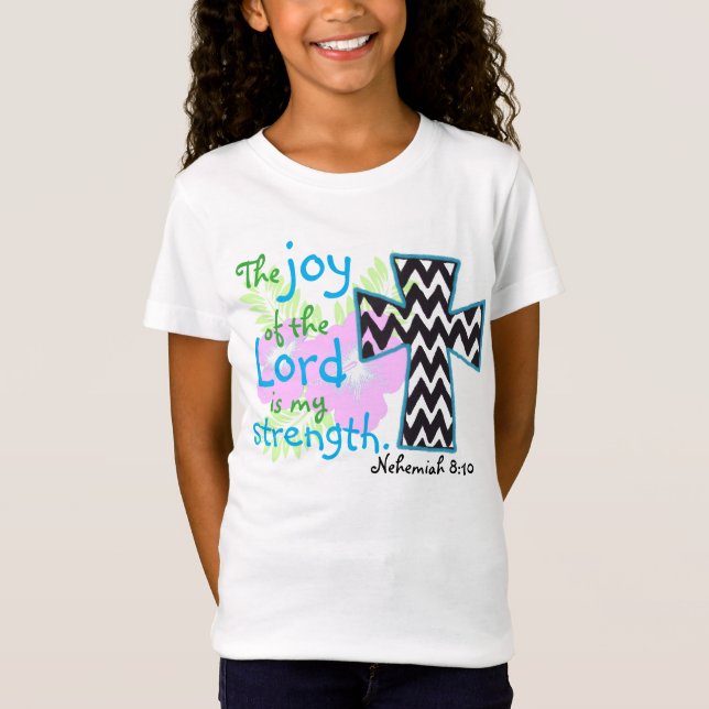 T-Shirt La joie du vers Nehemiah de bible de seigneur (Devant)