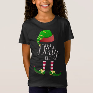 T-Shirt La jolie famille de Noël des elfes sales