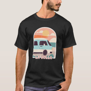 T-shirt La Jolla Beach Retro Pastel Couleurs Soleil & Surf
