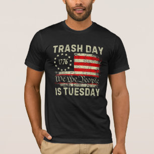 T-shirt La Journée De L'Ordures Est Mardi, Trump Garbage T