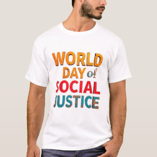 T-shirt La Justice Sociale Intègre Les Principes D'Égalité